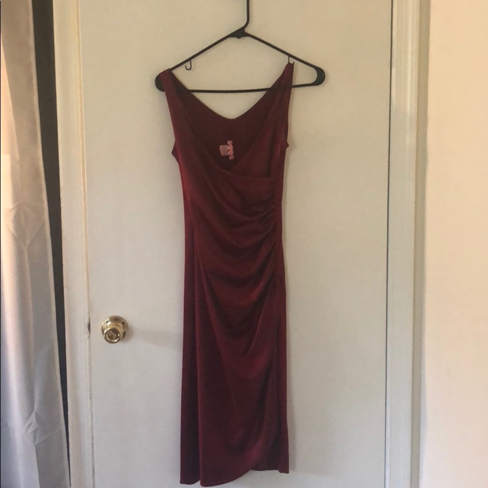 Pin Up Girl Red Satin Dress